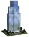 Modern hi-rise corporate office building