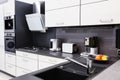 Modern hi-tek kitchen, clean interior design