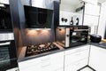 Modern hi-tek kitchen, clean interior design