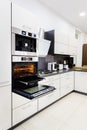 Modern hi-tek kitchen, oven with door open