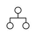 Modern hierarchy line icon