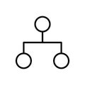 Modern hierarchy line icon