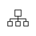 Modern hierarchy line icon