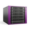 Modern high-capacity server storage unit with multiple hard drive bays Royalty Free Stock Photo