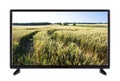 Modern high-definition TV with field of green ears on the screen Royalty Free Stock Photo