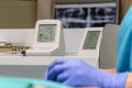 Modern high-precision computerized medical equipment in the dental office Royalty Free Stock Photo