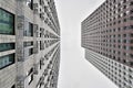 Modern high-rise apartment buildings. Bottom view Royalty Free Stock Photo