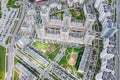 Modern high-rise apartment buildings in a new residential area. aerial view Royalty Free Stock Photo