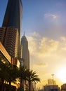 Modern high-rise buildings at beautiful sunsetÃ¯Â¼Ådubai Royalty Free Stock Photo