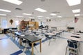 A modern high school biology classroom Royalty Free Stock Photo