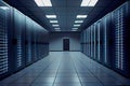Modern security servers and quantum computer data centre made with generative AI