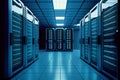 Modern high security servers and quantum computer data centre made with generative AI