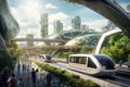 modern high speed train in the city of china.3d rendering, The Future of Mobility: Innovative Transportation Systems and Advanced
