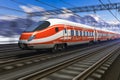 Modern high speed train with motion blur Royalty Free Stock Photo