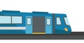 Modern high speed train vector illustration. Royalty Free Stock Photo