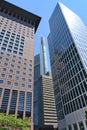 Modern highrise buildings seen from below; cityscape Royalty Free Stock Photo