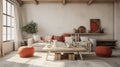 Whitewashed Mediterranean-inspired Living Room With Organic Materials