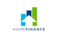 Modern home finance vector logo design