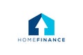 Modern home finance vector logo design