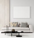 Modern home interior, mock up canvas Royalty Free Stock Photo