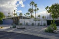 Modern Home with Mulitple Mid-Century Design Features in Palm Springs Royalty Free Stock Photo