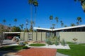 Modern Home in Palm Springs with Butterful Roof Royalty Free Stock Photo