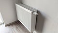 Modern Home Radiator Heating System with Adjustable Temperature Control Valve Royalty Free Stock Photo