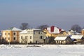 Modern homes on a new housing development area. Royalty Free Stock Photo