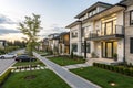 Modern homes and townhouses under construction Royalty Free Stock Photo
