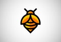 Modern honey Bee animals logo design vector template