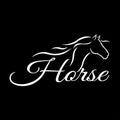 Modern horse logo. Vector illustration.