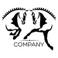 Modern horse logo. Vector illustration.