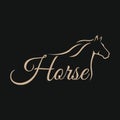 Modern horse logo. Vector illustration.