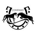 Modern Horse logo. Vector illustration.