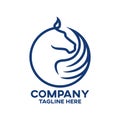 Modern horse pegasus logo