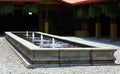 Modern horse stable and riding school in barn at farm Royalty Free Stock Photo