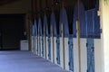 Modern horse stable and riding school in barn at farm Royalty Free Stock Photo