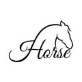 Modern horse steed logo.