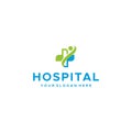 modern HOSPITAL healthy natural logo design