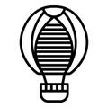 Modern hot air balloon icon, outline style Royalty Free Stock Photo
