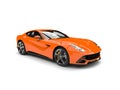 Modern hot orange fast concept car Royalty Free Stock Photo