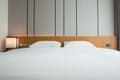 Modern hotel bed room interior Royalty Free Stock Photo