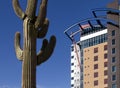 Modern Hotel Building in the Desert Royalty Free Stock Photo