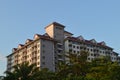 Modern hotel building exterior during the sunny day Royalty Free Stock Photo