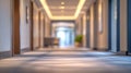 Modern Hotel Corridor Interior With Warm Lighting Royalty Free Stock Photo
