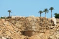 Modern hotel on rocks in exotic country