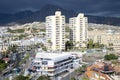 Modern hotels on Playa de Las Americas, Tenerife Royalty Free Stock Photo