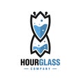 Modern hourglass logo