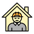 Modern house architect icon, outline style