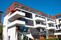 Modern house with balconies Royalty Free Stock Photo